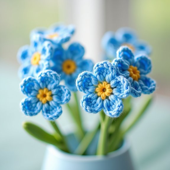 delicate blue flower memory
