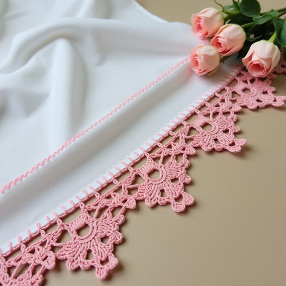 delicate floral lace trim