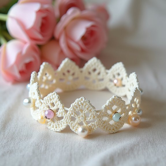 delicate handmade lace jewelry