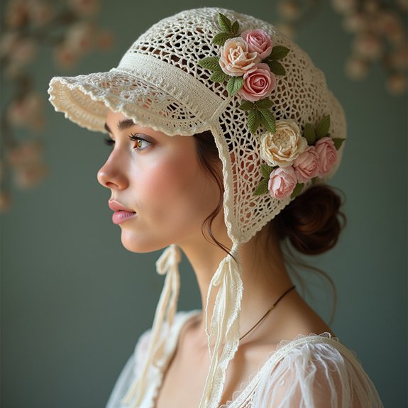 delicate lace crochet headwear