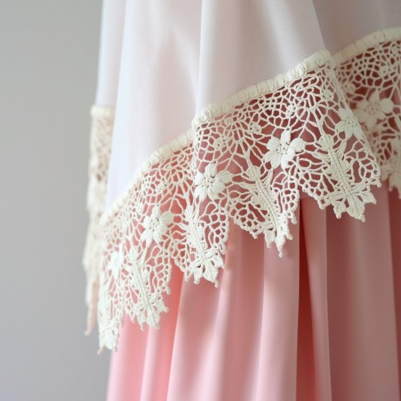 delicate lace edge detail