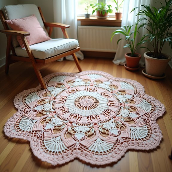 delicate lace floor covering