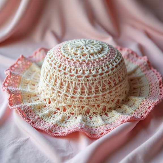 delicate lace knit beret