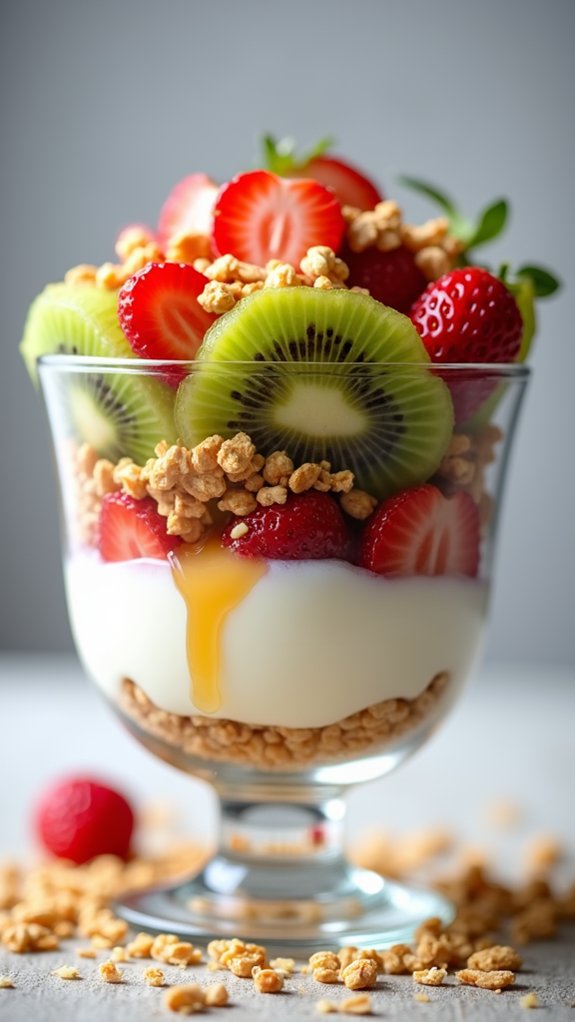 delicious yogurt fruit parfait
