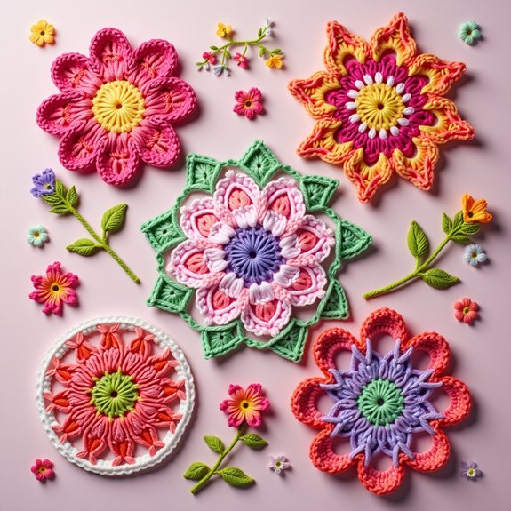 detailed crochet embellishments design