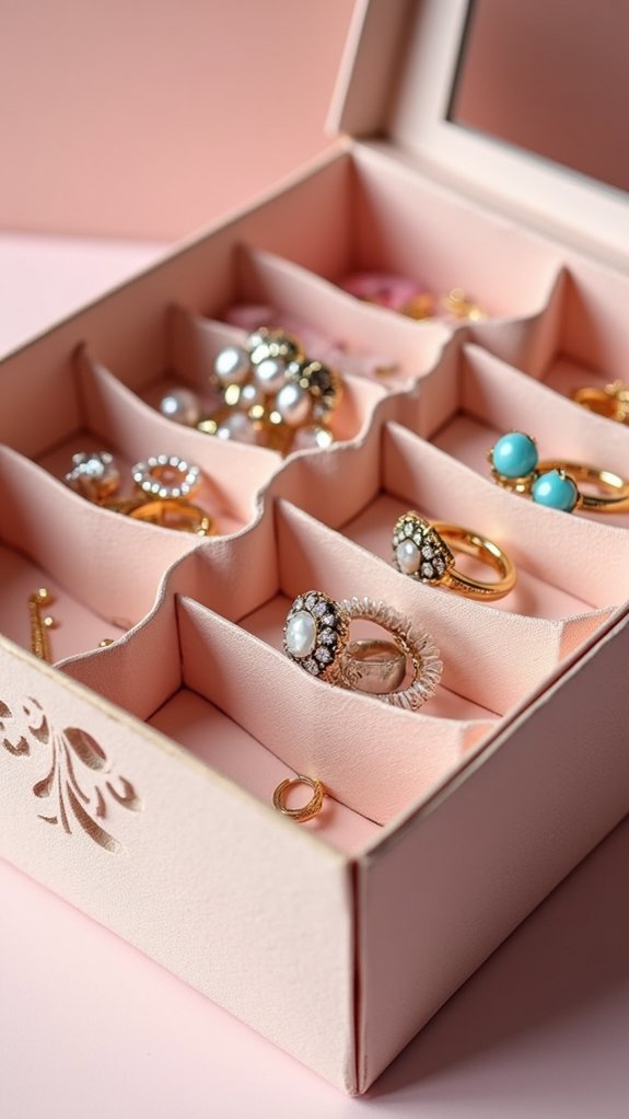 diy cardboard jewelry storage