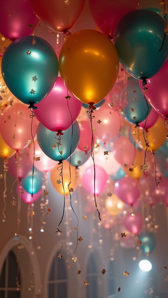 dramatic balloon drop spectacle
