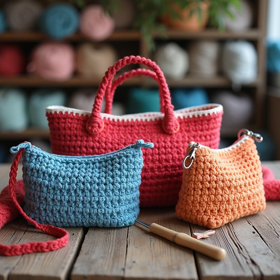 easy handmade crochet bags
