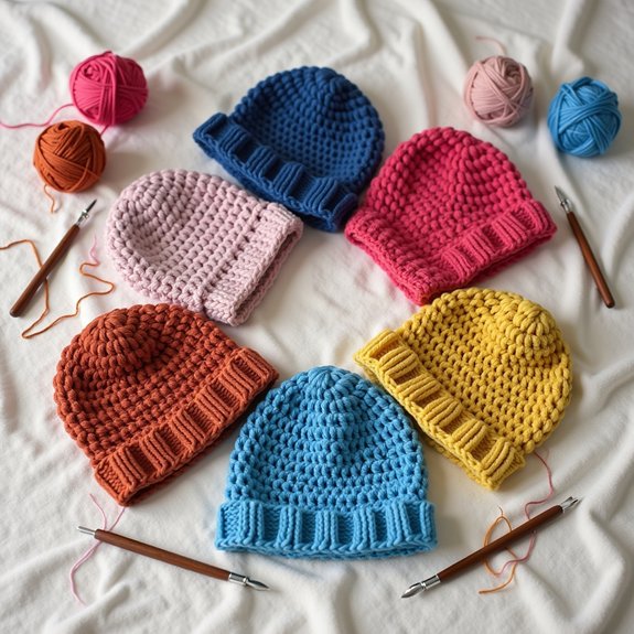 easy to make knit hats