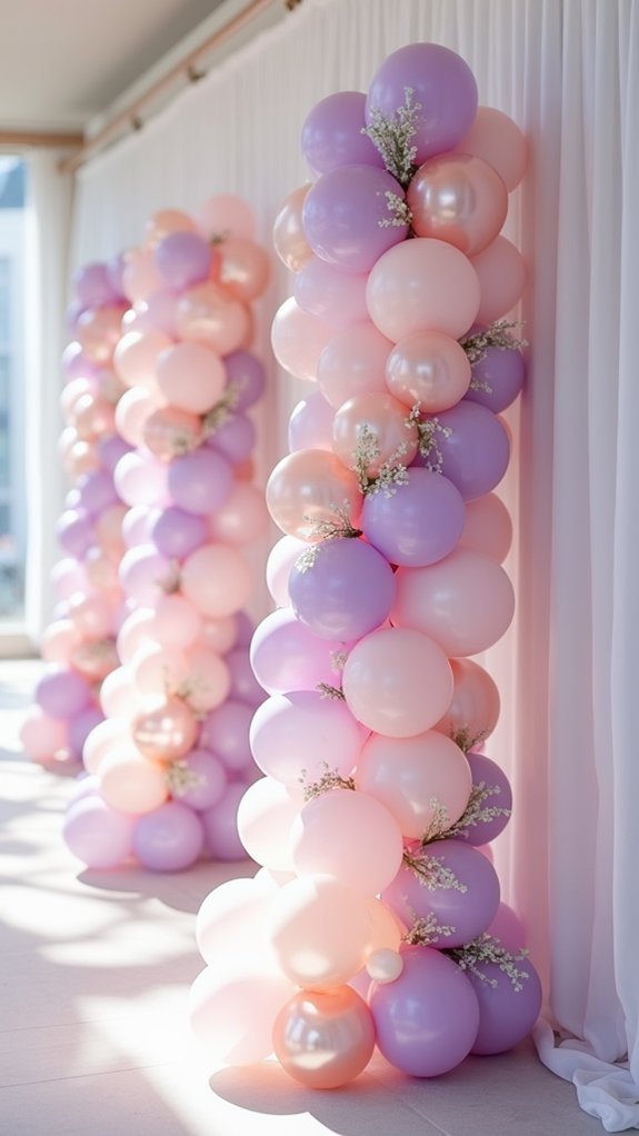elegant balloon column displays