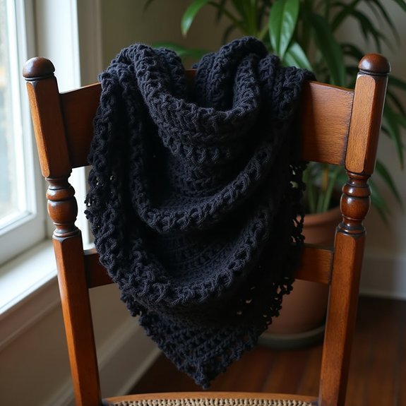 elegant black crochet accessory