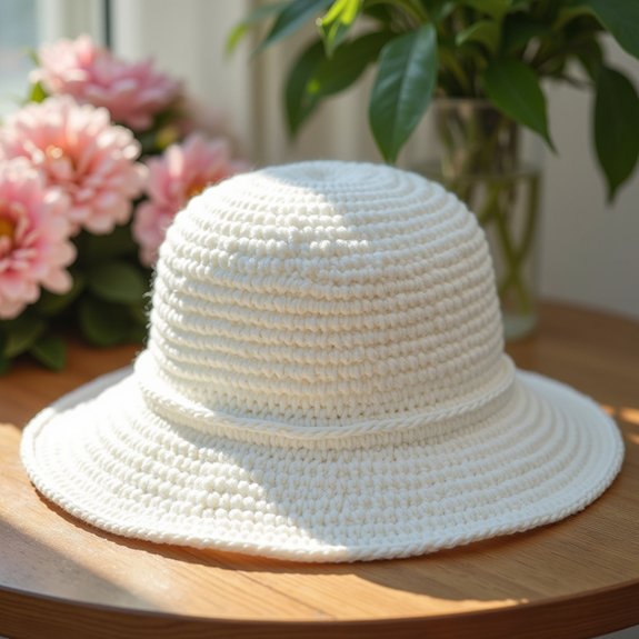 elegant crochet bucket hat