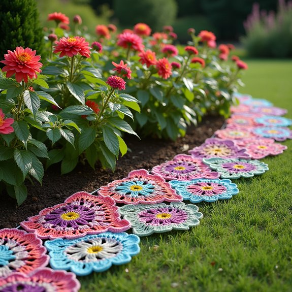 elegant crochet garden border