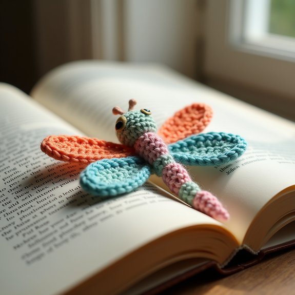 elegant dragonfly bookmark design