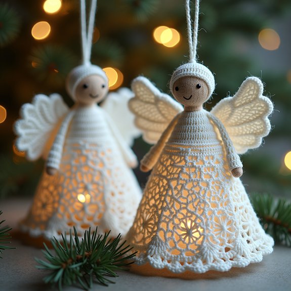 elegant handcrafted crochet angels