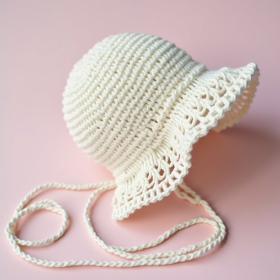elegant handmade crochet bonnet