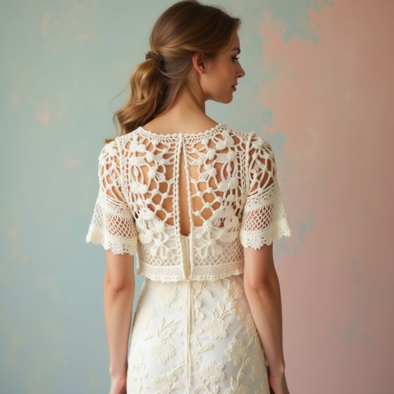elegant lace crochet cover up