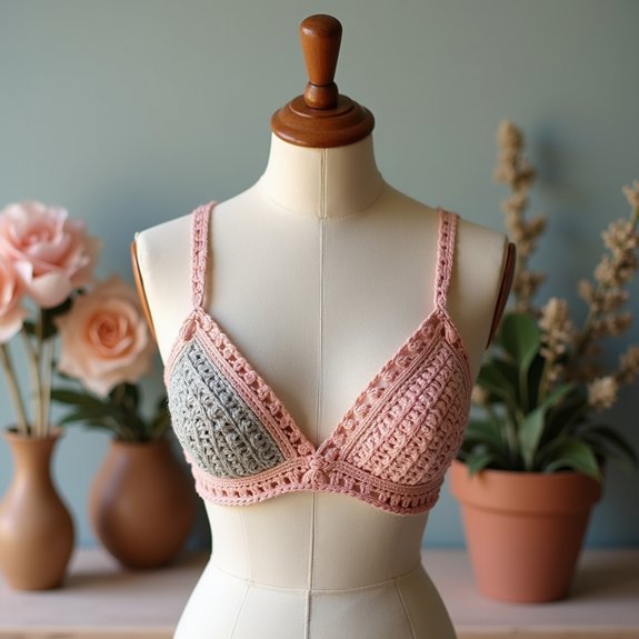 elegant triangular bralette design