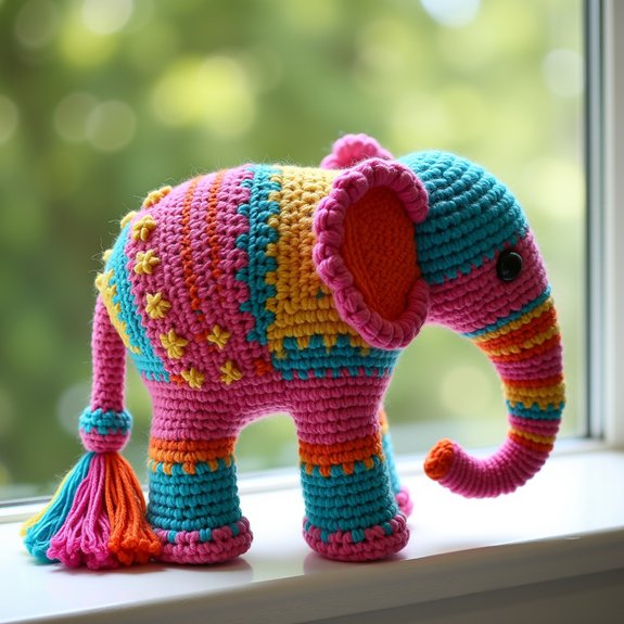 elephant shaped crochet bag