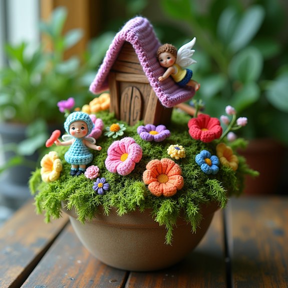 enchanting miniature garden scene