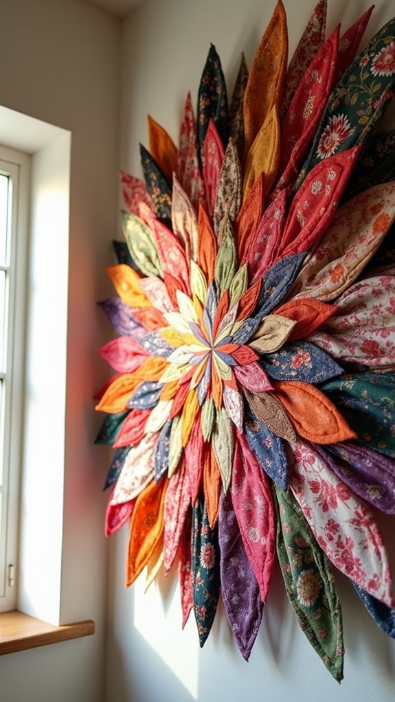 fabric scrap wall art