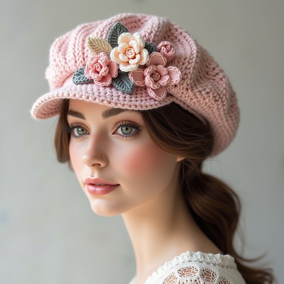 fashionable newsboy cap