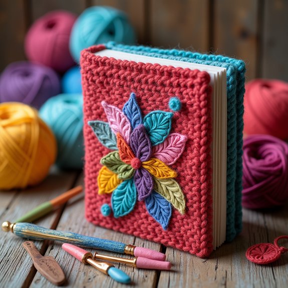 felted crochet book covers
