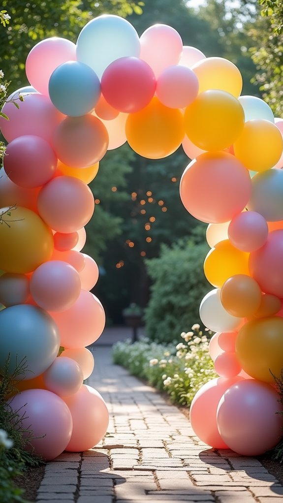 festive balloon entrance decor