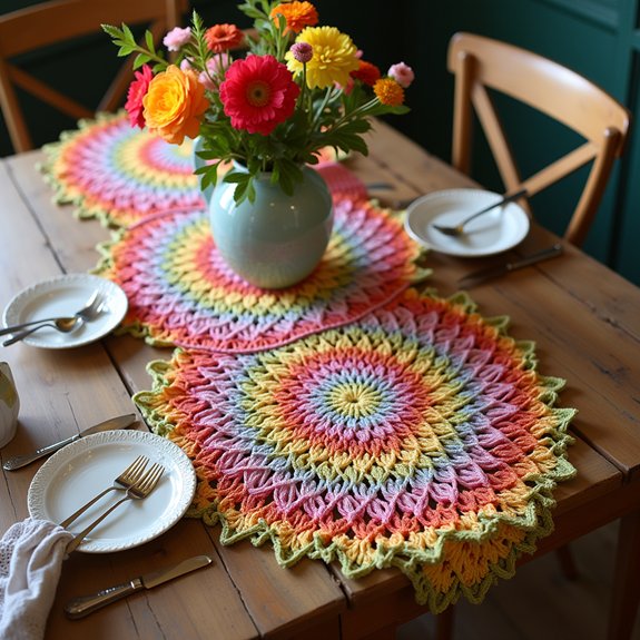 festive bee themed table runner