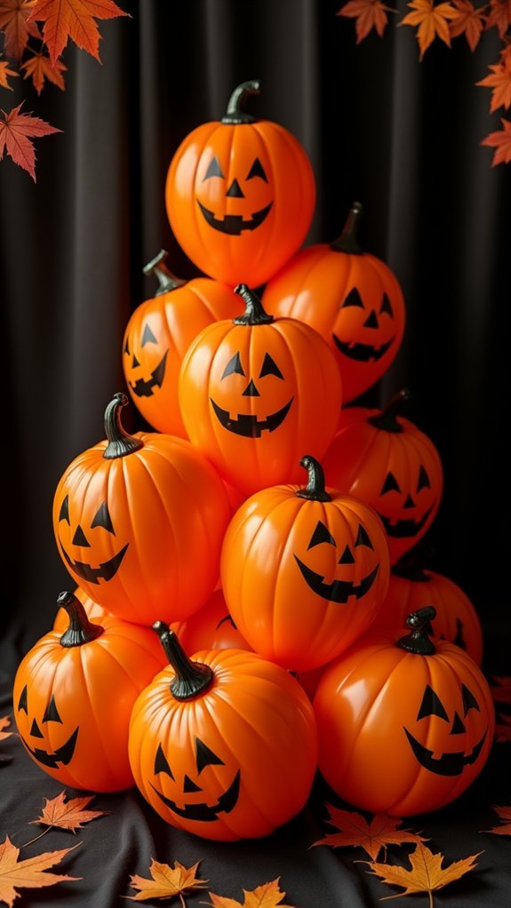 festive orange balloon decorations