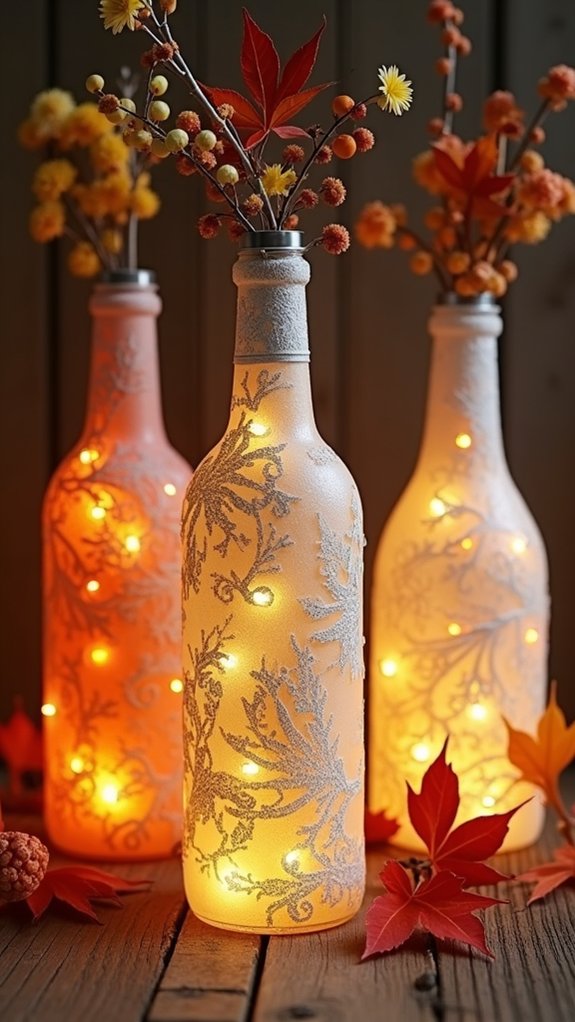 festive seasonal bottle decor