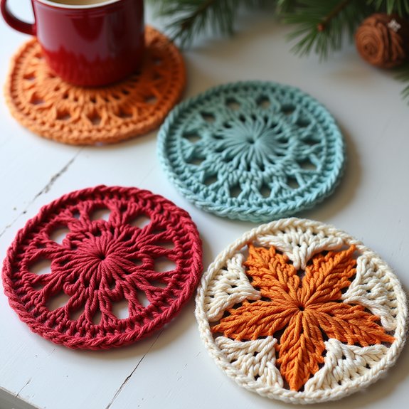 festive seasonal drink coaster