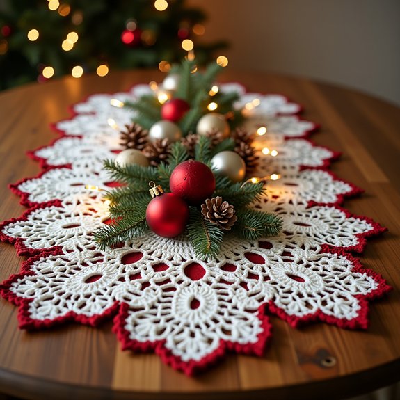 festive table decoration runner