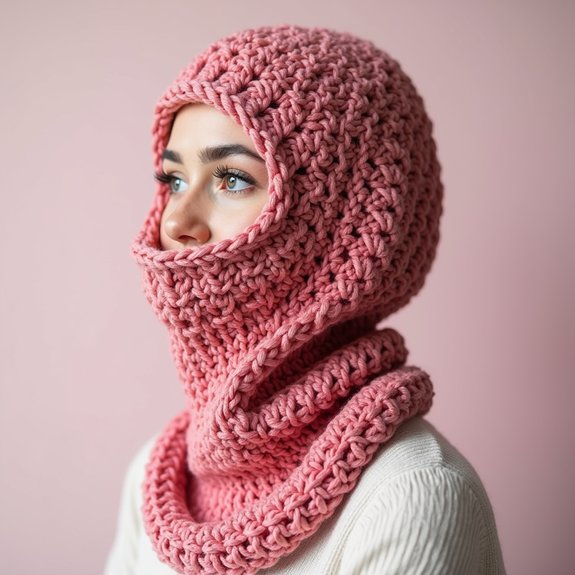 floral crochet balaclava design