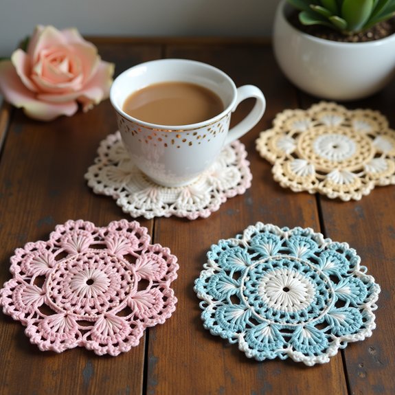 floral design coaster collection