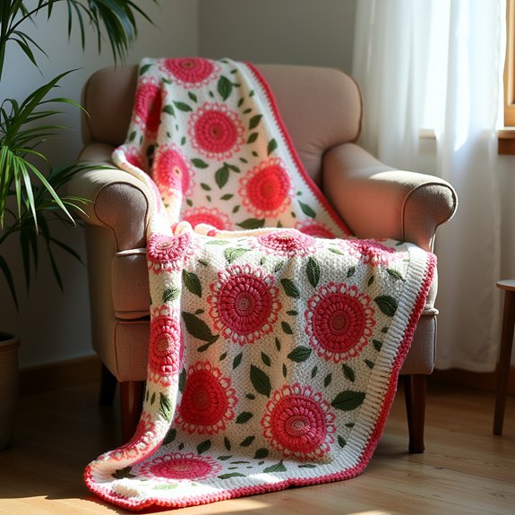 floral patterned cozy blanket
