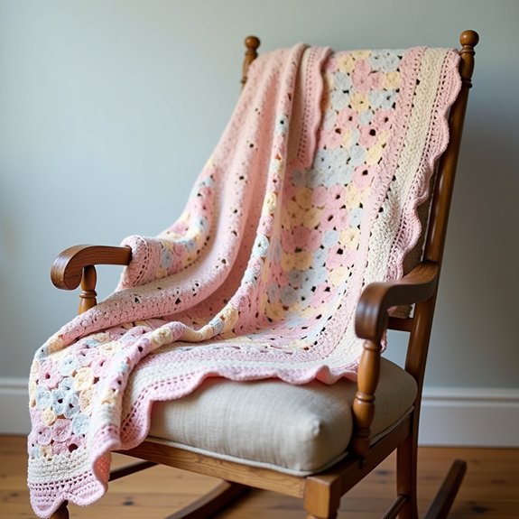 floral patterned decorative blanket