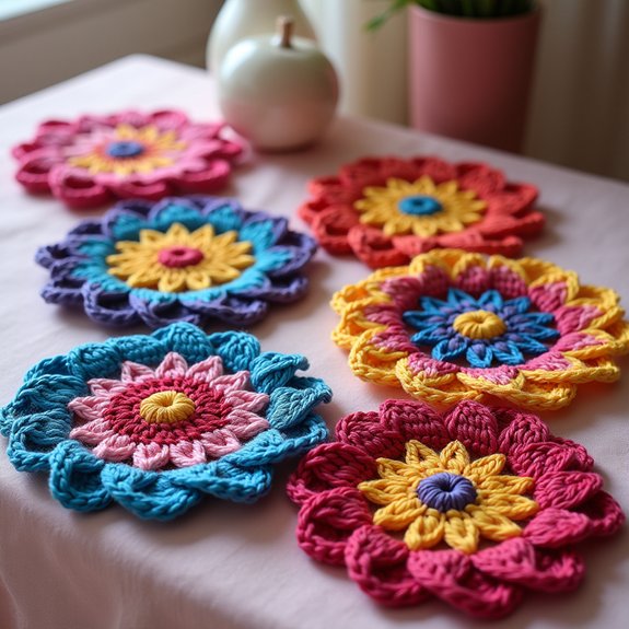 floral patterned square design