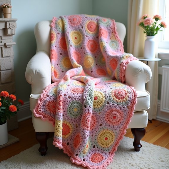 floral themed relaxation blanket