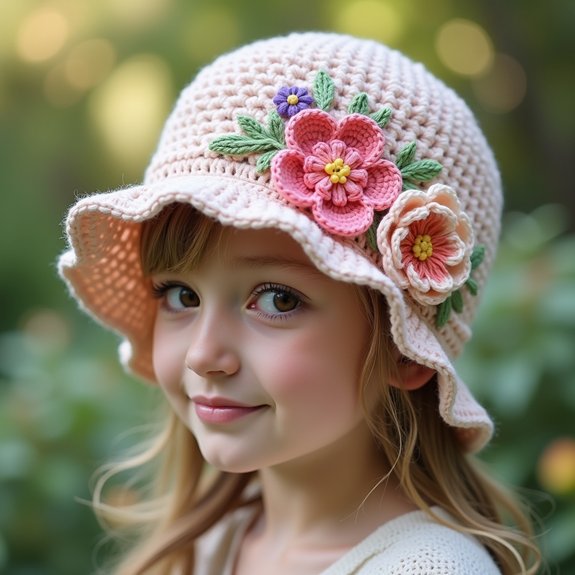 flower adorned stylish headwear