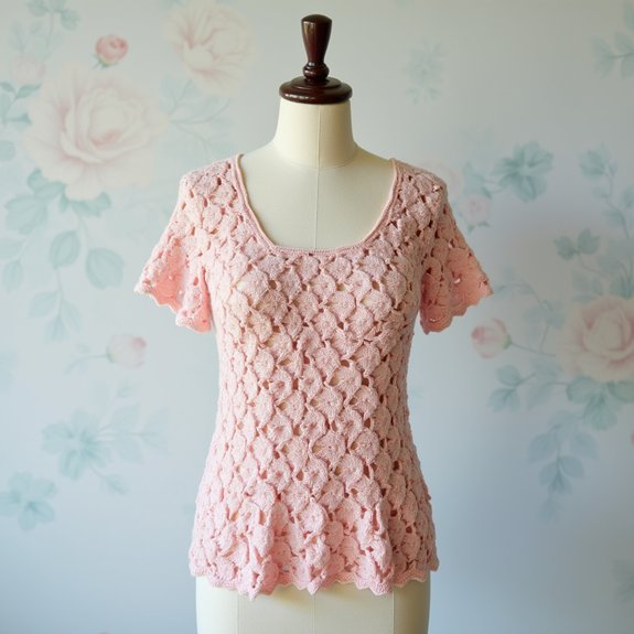 flower stitch tee design