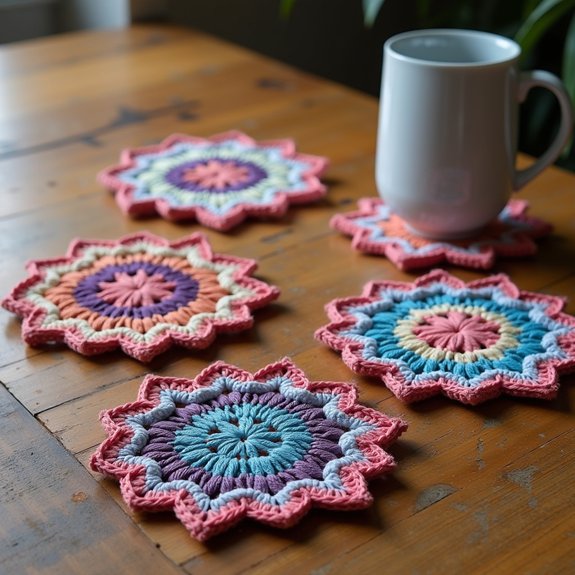 geometric design drink coaster