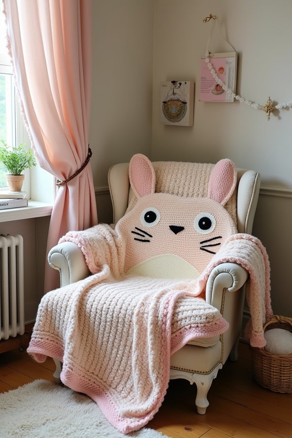 ghibli themed cozy blanket