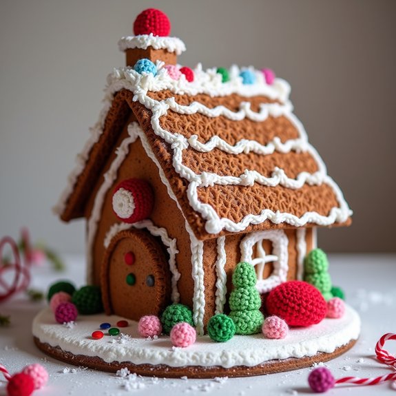 gingerbread house themed cake