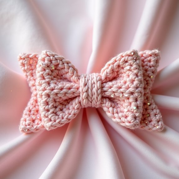 glittery handmade crochet accessory