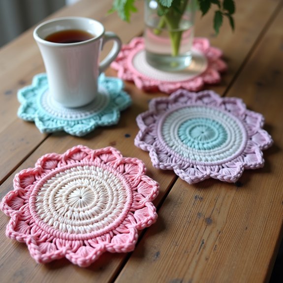 gradient color coasters set