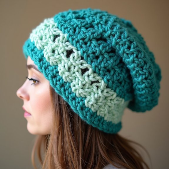 gradient style beret fashion