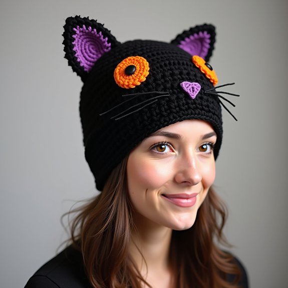 halloween themed cat hat