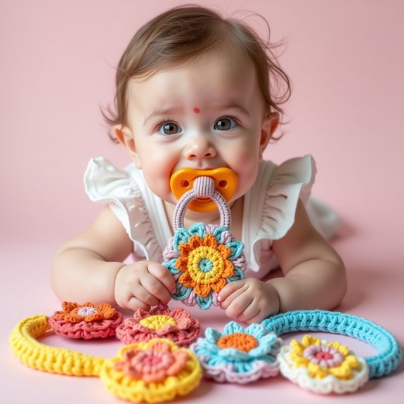 handmade baby soother accessories