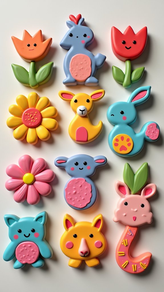 handmade clay refrigerator magnets